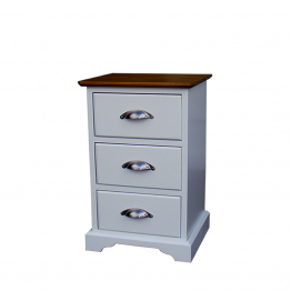 HOLM Painted 3 Drawer Bedside Cabinet
